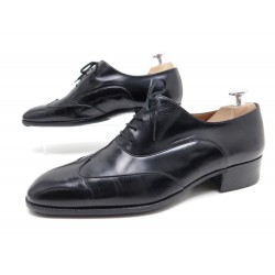 VINTAGE CHAUSSURES GUCCI 41.5 IT 42.5 FR RICHELIEU EN CUIR NOIR BLACK SHOES 760€