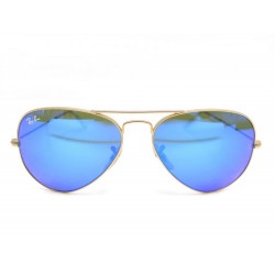 LUNETTES DE SOLEIL RAY-BAN AVIATOR RB 3025 METAL DORE VERRE BLEU SUNGLASSES 174€