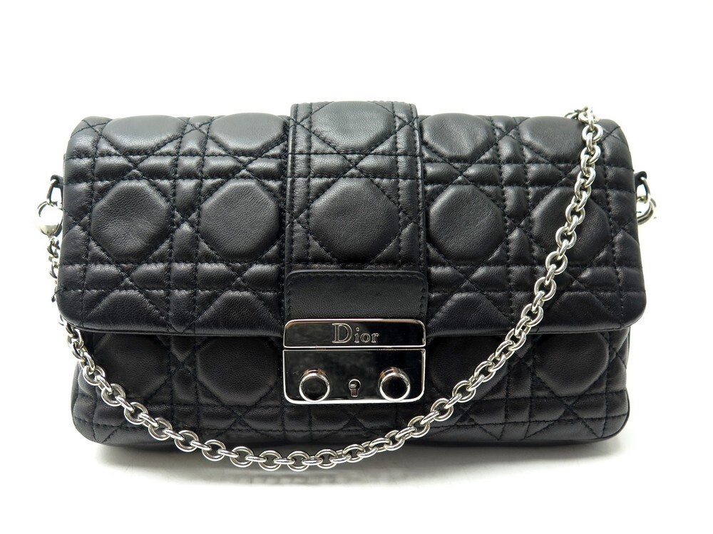 New lock leather handbag Dior Grey in Leather  34606913