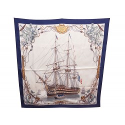 FOULARD HERMES L'OCEAN VAISSEAU DE 118 CANONS 1ERE EDITION 1959 SOIE SCARF 350€