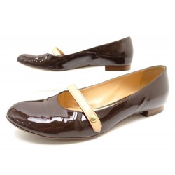 CHAUSSURES LOUIS VUITTON 38 BALLERINES EN CUIR VERNI MONOGRAM BALLET SHOES 560€