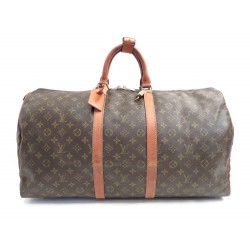 SAC DE VOYAGE LOUIS VUITTON KEEPALL 55 TOILE MONOGRAMME 