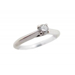 BAGUE OR BLANC ET DIAMANTS SOLITAIRE 