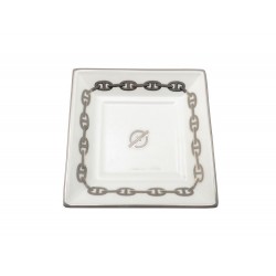 VIDE POCHE HERMES CHAINE D ANCRE COUPELLE CARRE 12.5 CM EN PORCELAINE 