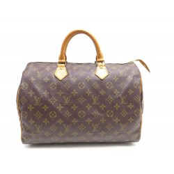 VINTAGE SAC A MAIN LOUIS VUITTON TOILE MONOGRAMME 35 