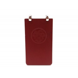 PETIT CARNET DE NOTES 2 SPIRALES HERMES EN CUIR BORDEAUX MIXTE LEATHER NOTEBOOK