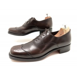 NEUF CHAUSSURES YVES SAINT LAURENT RICHELIEU 42 42.5 EN CUIR MARRON SHOES 595€