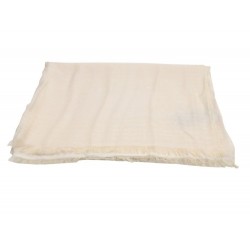 NEUF CHALE ARMANI FOULARD EN VISCOSE ET MODAL BEIGE NATUREL SCARF SHAWL 260€