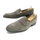 CHAUSSURES HERMES MOCASSINS 43.5 EN DAIM GRIS SUEDE DEER BROWN SHOES 760€