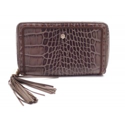 PORTEFEUILLE LANCEL 1ER FLIRT LE FABULEUX A05365 CUIR FACON CROCO WALLET 345