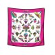 FOULARD HERMES SOIES VOLANTES DUBIGEONS CARRE 90 EN SOIE FUSHIA SILK SCARF 385€