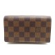 PORTEFEUILLE LOUIS VUITTON TRESOR EN TOILE DAMIER EBENE MONNAIE WALLET 510€