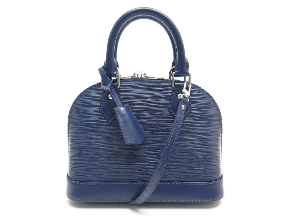 Alma Bb Blue Epi Leather Cross Body Bag