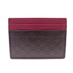 NEUF PORTEFEUILLE GUCCI PORTE CARTES SIGNATURE 23316 EN CUIR CARD HOLDER 150€