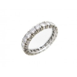 BAGUE ALLIANCE T54 EN OR BLANC ET DIAMANTS 3.5 GR BIJOU WHITE GOLD RING JEWEL