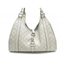 SAC A MAIN GUCCI CUIR MONOGRAMME GRIS + DUSTBAG 