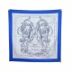 NEUF FOULARD HERMES BRIDES DE GALA FINESSE EN SOIE BLEU CARRE + BOITE SCARF 385€