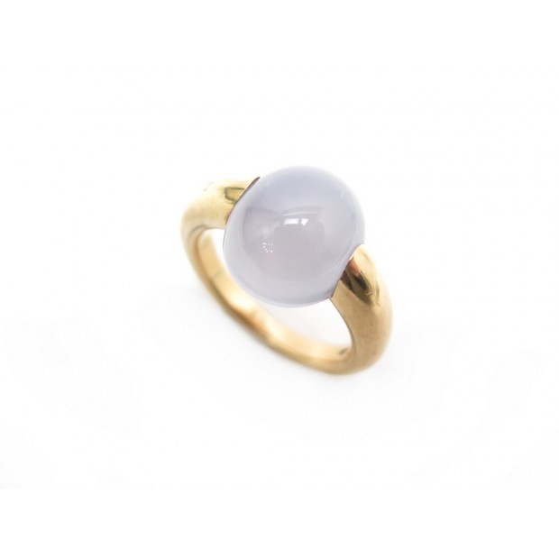 BAGUE POMELLATO LUNA TAILLE 54 EN OR ROSE 18K & CALCEDOINE GOLD RING 3800€