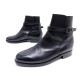  CHAUSSURES BOTTINES JM WESTON JODHPUR CUIR NOIR 7D 