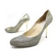 CHAUSSURES JIMMY CHOO 41 ESCARPINS EN TOILE DORE ARGENTE COURT SHOES 495€