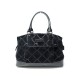 NEUF SAC A MAIN LONGCHAMP LEGENDE L VELOURS MONOGRAM & CUIR VERNIS NOIR BAG 750€