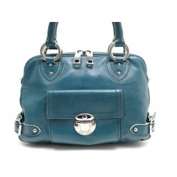  SAC A MAIN MARC JACOBS SINGLE CUIR BLEU 