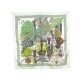 FOULARD HERMES LES LEGENDRES DE L'ARBRE 100% SOIE BLANC 