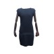 NEUF ROBE CHANEL P44557 S 36 EN LAINE BLEU MARINE MATELASSEE NAVY DRESS 2860€