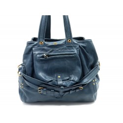 SAC A MAIN JEROME DREYFUSS BILLY M CUIR BLEU 