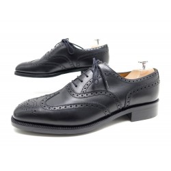  NEUF CHAUSSURES RICHELIEUS JM WESTON CUIR NOIR 7E + POCHONS 