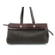 SAC A MAIN HERMES HERBAG CABAS TOILE ET CUIR MARRON HAND BAG PURSE