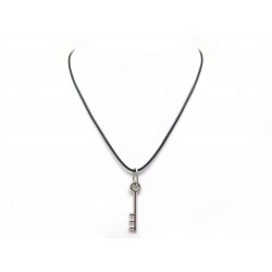 NEUF PENDENTIF HERMES CLE ACIER PALLADIE + COLLIER BRACELET DOUBLE TRIPLE TOUR