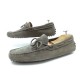 NEUF CHAUSSURES TOD S MOCASSINS GOMMINO 7.5 41.5 DAIM GRIS LOAFER SHOES 375€