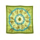 NEUF VINTAGE FOULARD HERMES MOTIFS MORS & BLASONS CARRE SOIE VERT SCARF 350€