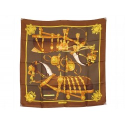 NEUF VINTAGE FOULARD HERMES HARNAIS DE COUR 1ERE EDITION 1977 CARRE SCARF 350€