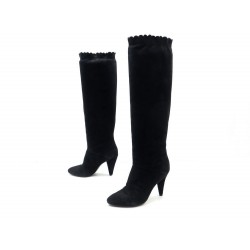 CHAUSSURES MARC BY MARC JACOBS KANGAROO 694947 38 BOTTES EN DAIM NOIR BOOTS 460€