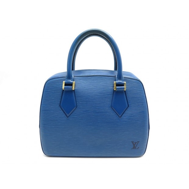 SAC A MAIN LOUIS VUITTON SABLON EN CUIR EPI BLEU LEATHER HAND BAG PURSE 1645€