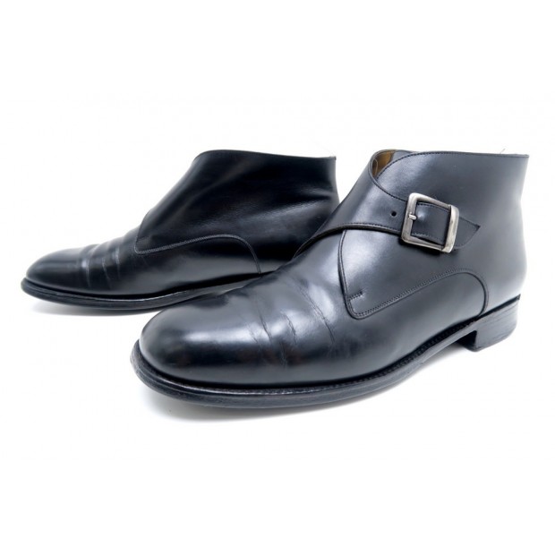 JM WESTON BOTTINES BOTTILLONS 6C 39 CUIR NOIR FEMME 