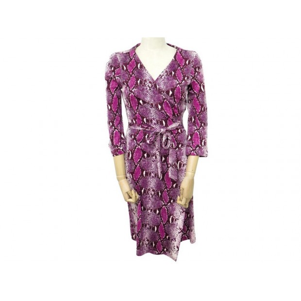 ROBE DIANE VON FURSTENBERG NEW JULIAN TWO D5131001D13 L 42 T 10 SOIE VIOLET 390€