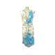 ROBE LONGUE LEONARD FEMME L 42 EN SOIE BLANCHE ET BLEUE FLEURS SILK DRESS 2600€