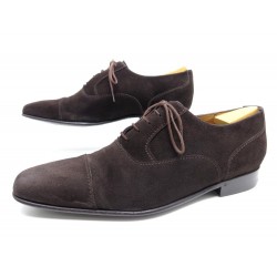  CHAUSSURES RICHELIEUS JM WESTON DAIM MARRON + EMBAUCHOIRS 