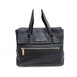 SAC A MAIN MICHAEL KORS MACKENZIE LARGE 30T4GMZT3L 32 CM CUIR NOIR PURSE 470€