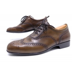 CHAUSSURES JM WESTON RICHELIEU 607 8.5E 42.5 CUIR MARRON EMBAUCHOIRS SHOES 540€