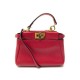 SAC A MAIN FENDI PEEKABOO NANO 8M0355 BANDOULIERE CUIR GRAINE ROUGE PURSE 1100€