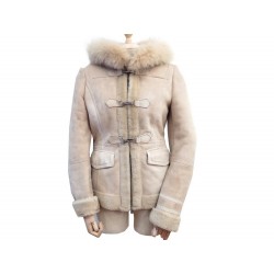 MANTEAU MARELLA FEMME 38 M EN PEAU LAINE & FOURRURE BEIGE LEATHER SHEEPSKIN COAT