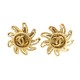 BOUCLES D'OREILLES CHANEL A CLIPS LOGO CC SOLEIL EN METAL DORE EARRINGS 340€