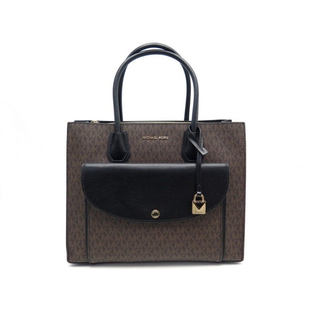 NEUF SAC A MAIN MICHAEL KORS CABAS MERCER TOILE MONOGRAMME & CUIR HAND BAG 290€