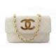 VINTAGE SAC A MAIN CHANEL TIMELESS SQUARE LOGO CC CUIR MATELASSE BANDOULIERE BAG