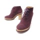 NEUF CHAUSSURES CHANEL BOTTINES A TALONS G28977 38 EN DAIM BORDEAUX BOITE 1400€