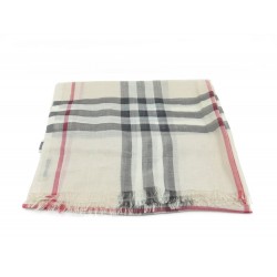 NEUF FOULARD BURBERRY TARTAN 220X70 